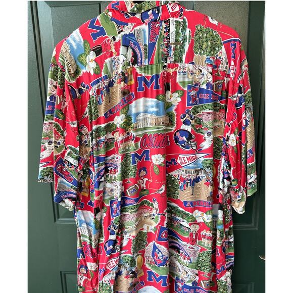 HTF Vintage Reyn Spooner Ole Miss Shirt XXL Colonel Reb Tailgate Aloha Football - Picture 8 of 9